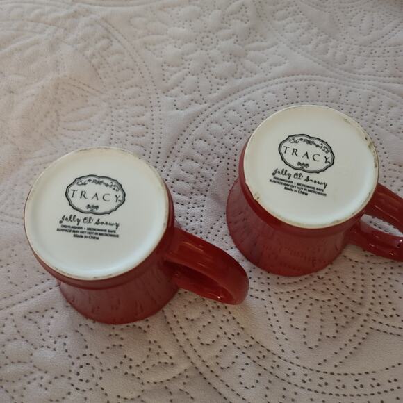 Tracy Porter Holiday Coffee Mugs "Jolly Ol' Snowy" Lot Of 2 - Picture 4 of 8